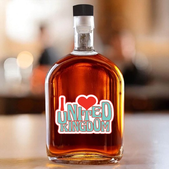 United kingdom hearts Whiskey Bottles