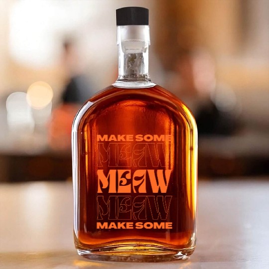 Make some meow Whiskey Bottles