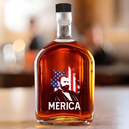 Merica USA Presidents America Fan USA Party Whiskey Bottles