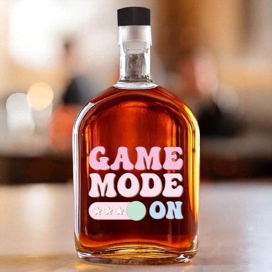 Game Mode On, Happy Game Day Whiskey Bottles