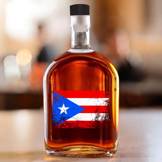 Puerto Rico National Flag Whiskey Bottles