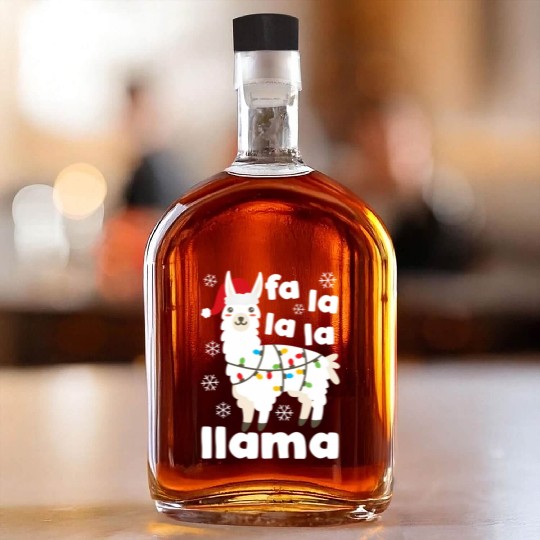 Fa La La Llama Falala Kawaii Snow Lamb Whiskey Bottles