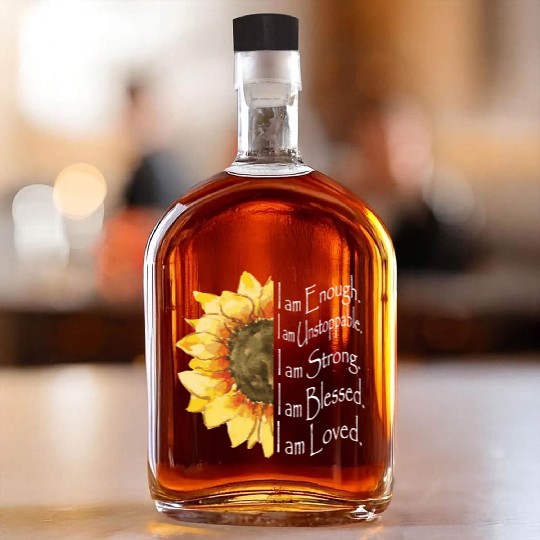 Sunflower - I Am Enough - Sunflower Whiskey Bottles