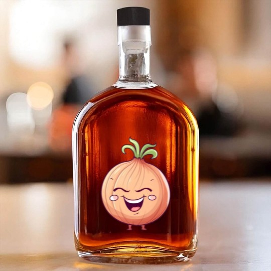 Onion Vegetable Vegan Farmer Funny Cute Love Whiskey Bottles
