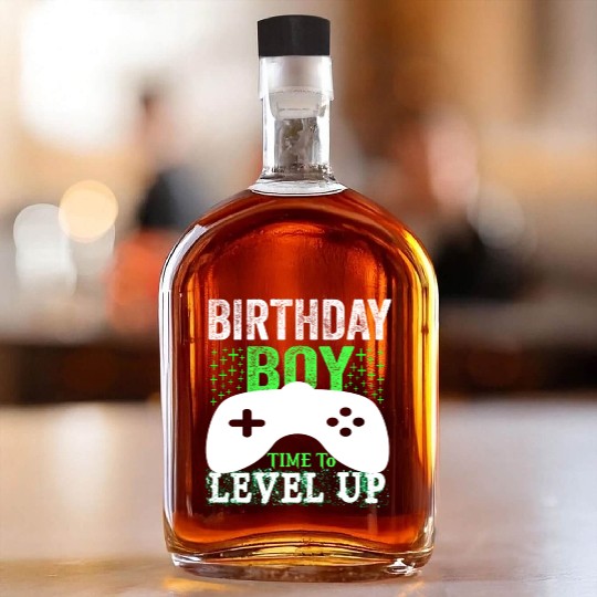 GAmer, birthday boy, time to level up Whiskey Bottles