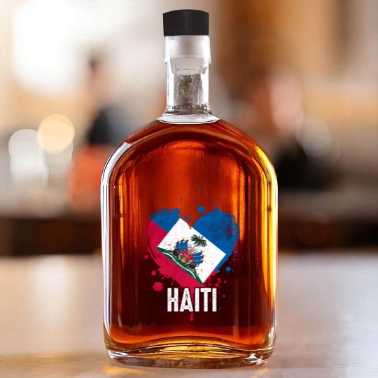 Haitian Vacation Haiti Flag Whiskey Bottles