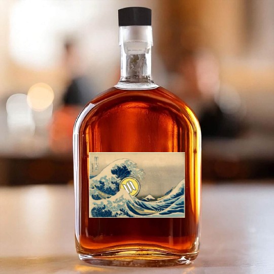 Sol painting art - Sol Crypto Whiskey Bottles