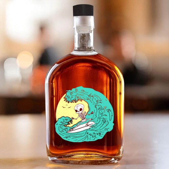 Skeleton surfing on Wave Whiskey Bottles