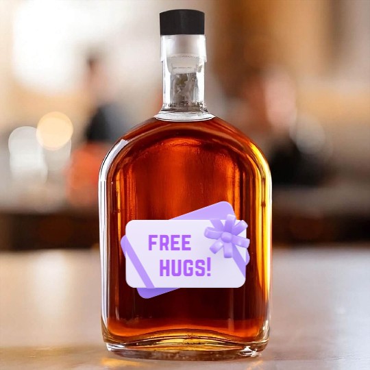 Free Free Hugs Gift Card funny Whiskey Bottles