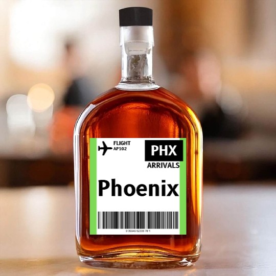 airplane ticket phoenix Whiskey Bottles