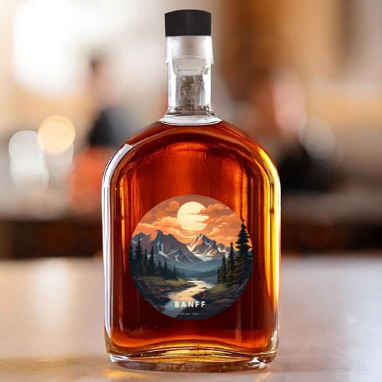 Banff sunset Whiskey Bottles