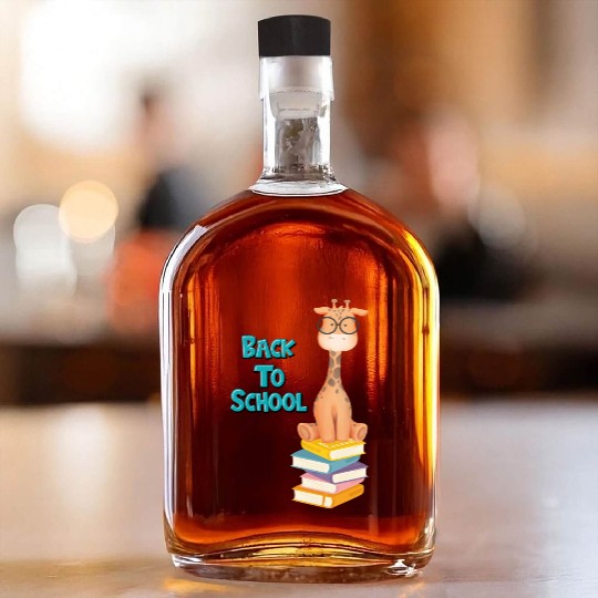 Back To School Giraffe Whiskey Bottles