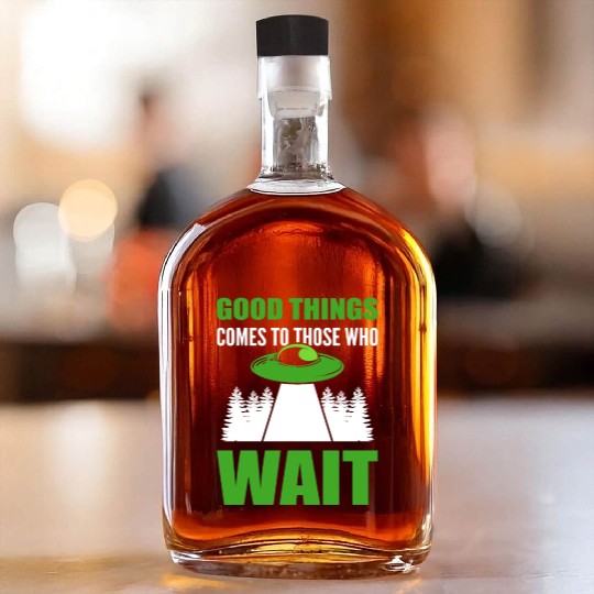 Those Who Wait Hopeful Person Gift Whiskey Bottles