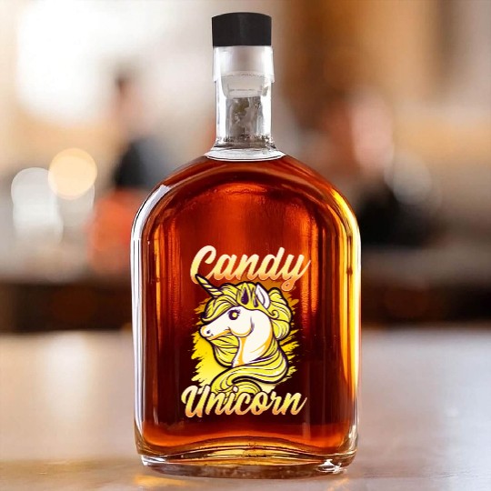 Candy Corn Unicorn Halloween Funny Candy Unicorn Whiskey Bottles