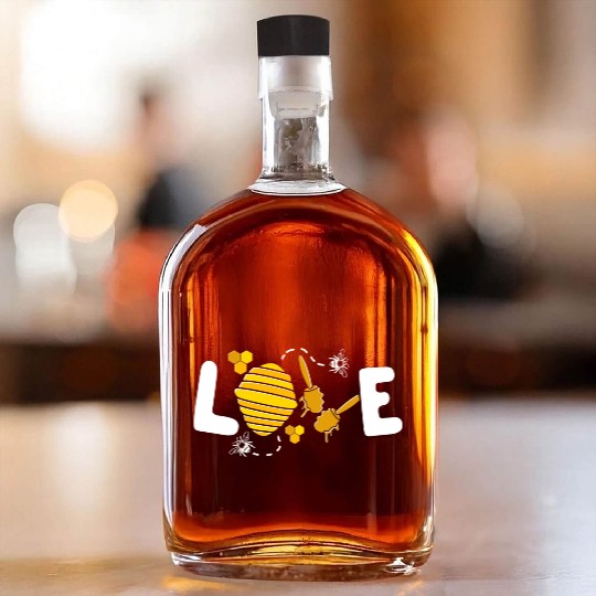 Save The Bees Bumblebee Love Bees Whiskey Bottles