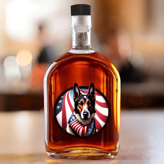 Corgi Pembroke Tri Color True Blue Patriotic Whiskey Bottles