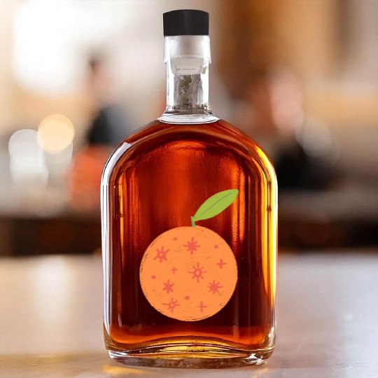 orange! with stars! Whiskey Bottles
