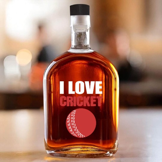 I Love Cricket Sport Coach Gift Whiskey Bottles