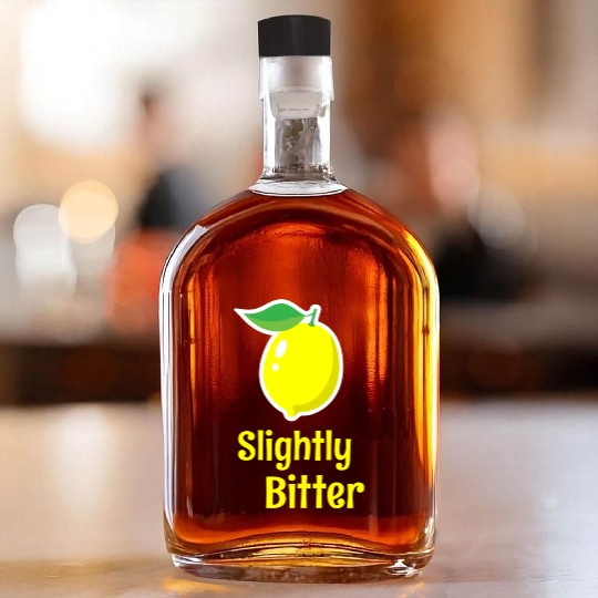 Slightly Bitter Lemon Fruit Whiskey Bottles