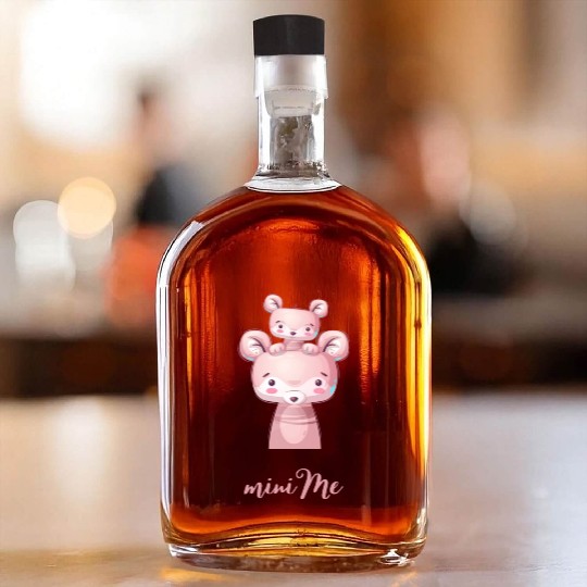 Cute Little Pink Mini-Me Whiskey Bottles