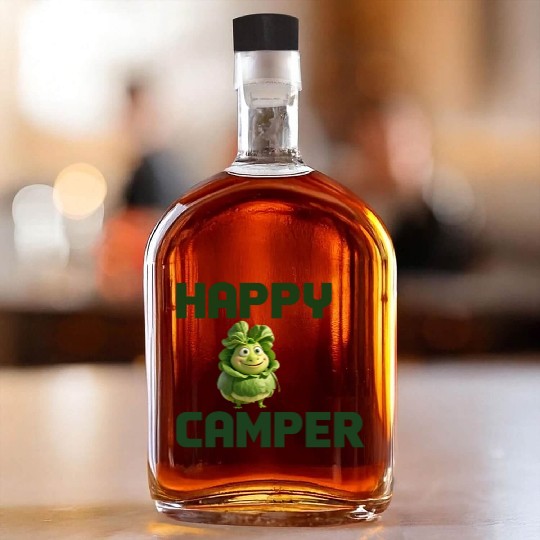 happy camper Whiskey Bottles