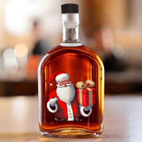 Festive Santa Claus design Whiskey Bottles