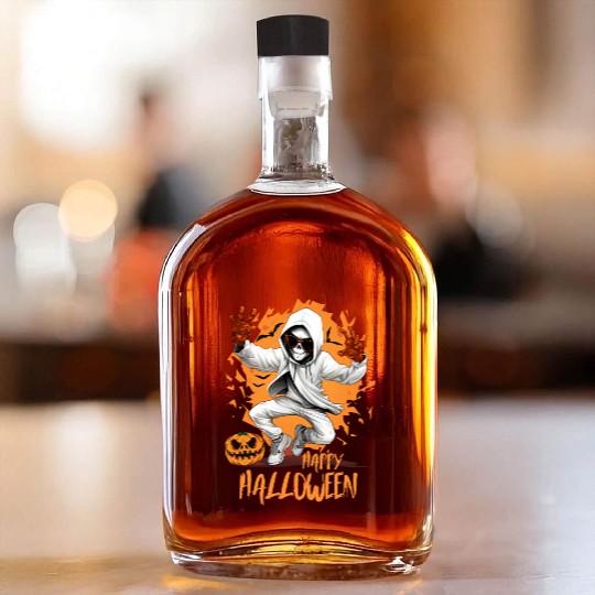 Halloween Skeleton Dabbing Hip Hop Whiskey Bottles