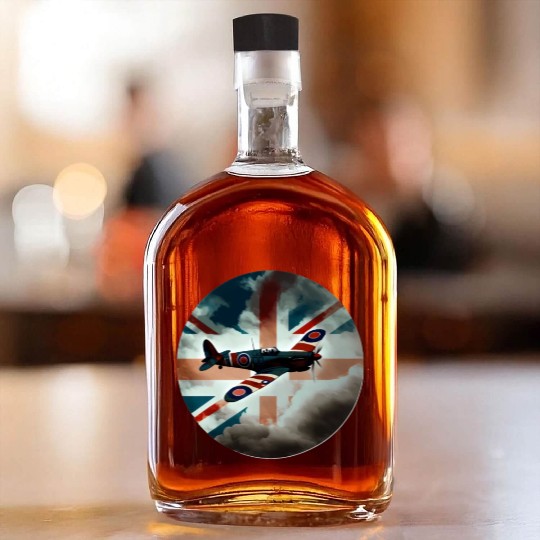 Spitfire Airplane Fighter Plane England UK Whiskey Bottles