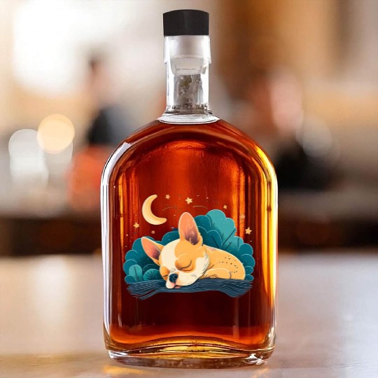 Chihuahua | Sunday Sleep Cute Dog Good Night Whiskey Bottles