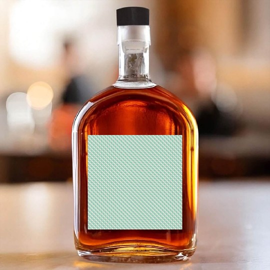 Retro Teal Circles Pattern Whiskey Bottles