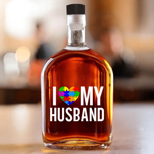 I Love My Husband Whiskey Bottles