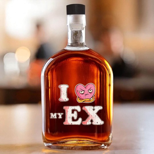 Funny I Heart My Ex GF I Love My Ex Girlfriend Whiskey Bottles