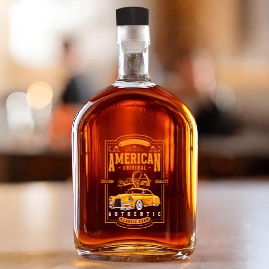 Car Retro Car Mechanic Sports Car Whiskey Bottles