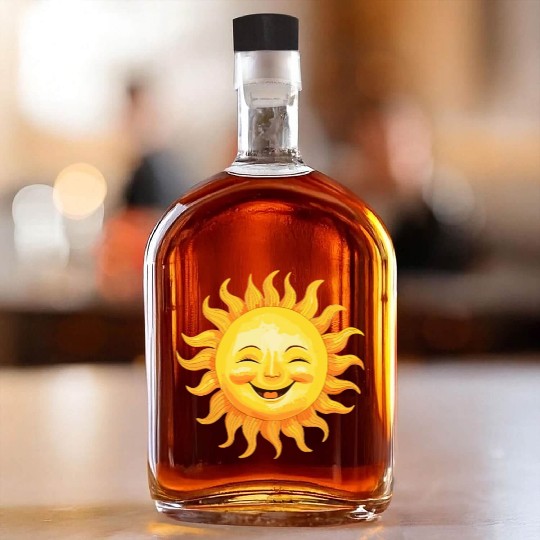 Sun Smiling - Joyful Sunshine Whiskey Bottles