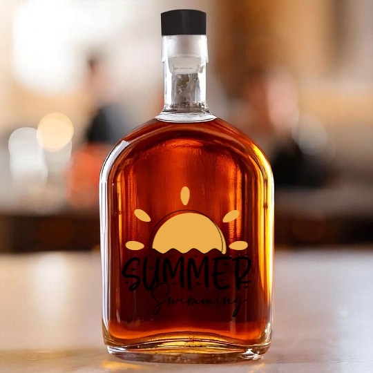 Yellow Summer Swimming Whiskey Bottles