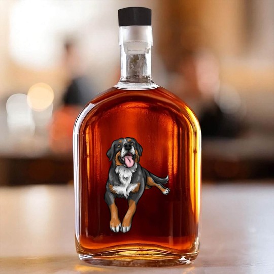 Cute Bernese Mountain Dog Whiskey Bottles