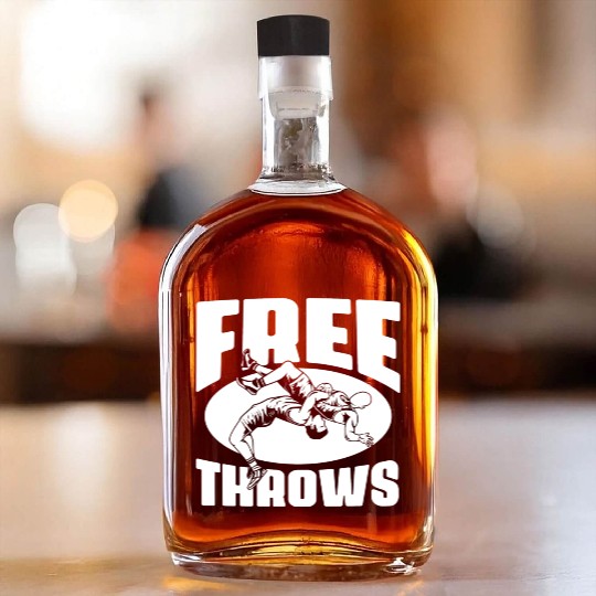 Free Throws Funny Wrestling Sport For A Freestyle Whiskey Bottles