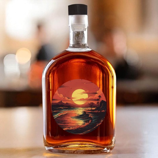 Desert Surf Adventure Whiskey Bottles