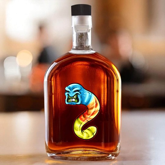 Trick Or Treat Colorful Scary Gummy Worm Tapeworm Whiskey Bottles