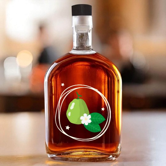 Guava With Flower And Leaves Whiskey Bottles