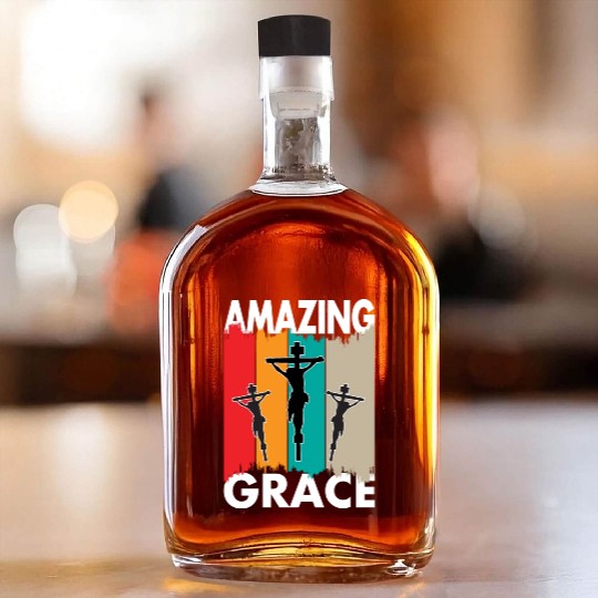 Amazing Grace Love Jesus Christian Christmas Whiskey Bottles