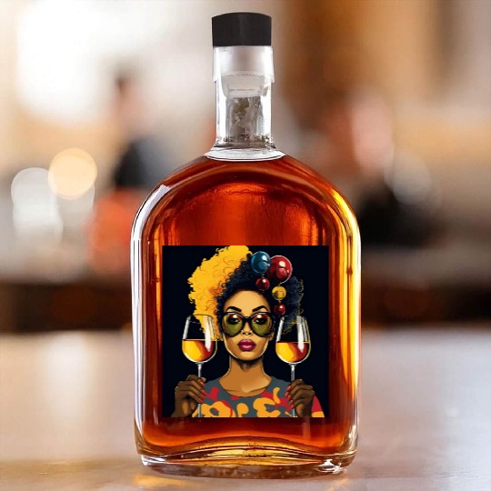 African Elegance Wine Lady Whiskey Bottles
