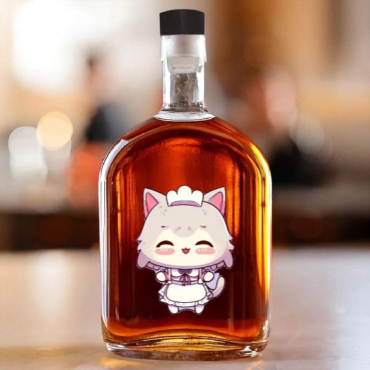 Yuki Kawaii Cat Maid Anime Manga Whiskey Bottles