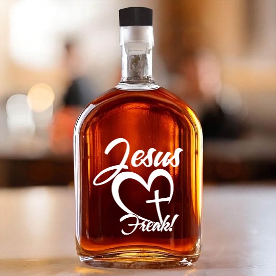 Jesus Freak Love Jesus Christian Christmas Whiskey Bottles