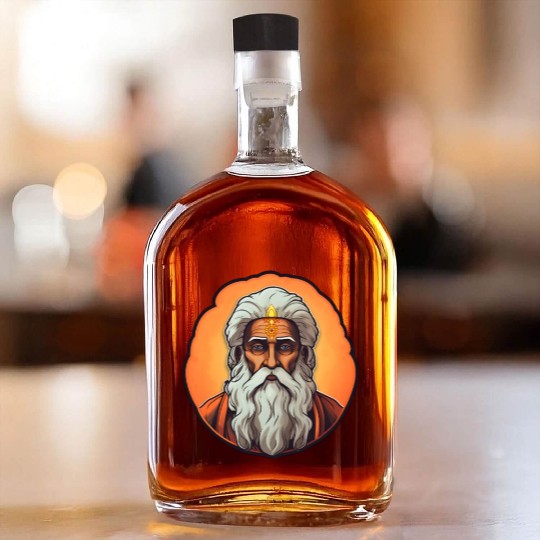 Guru Spiritual Buddhism Whiskey Bottles