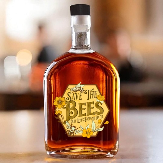 Honey Bee Beekeeping Save The Bees Whiskey Bottles