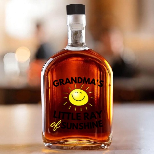 Grandma's Little Ray Of Sunshine Cute Baby Whiskey Bottles