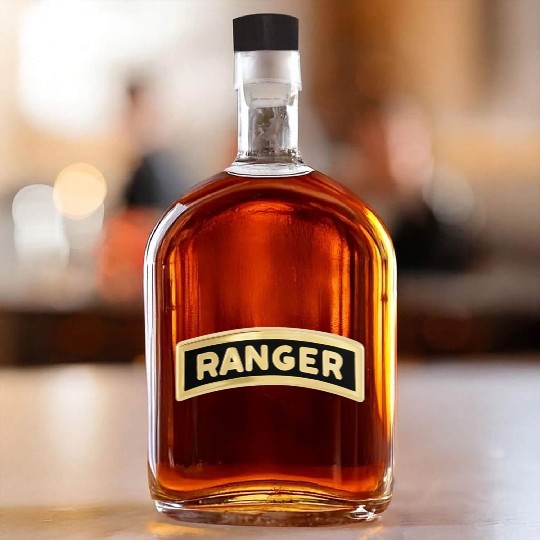 us army ranger tab enameled Whiskey Bottles