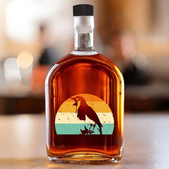 Bird Chirp Art Budgie Sparrow Canary Hummingbird Whiskey Bottles