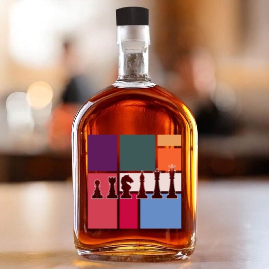 Vintage Chess – Retro Strategy Master Whiskey Bottles